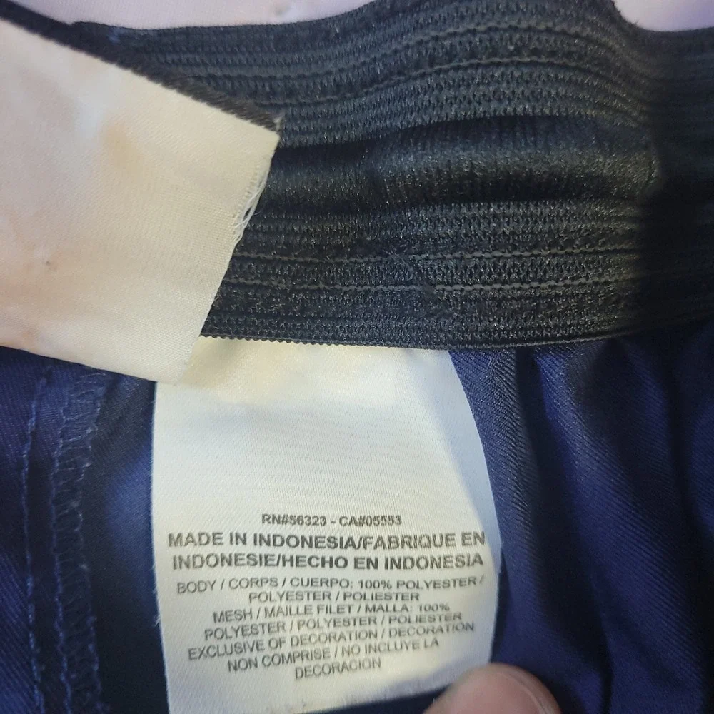 Nike Dri-FIT Women XXL Navy Geometric Shard Athletic Soccer Shorts Pink Stripe - Picture 9 of 9